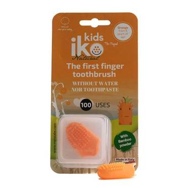 Iko Kids | Naturalna Szczoteczka Na Palec | Pomarańczowa | 6+