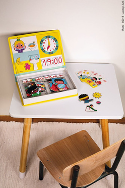 Janod | Magnetibook | Magnetyczna Układanka | Uczę się Zegarka 