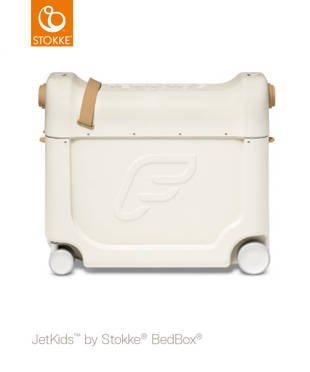 Jetkids™ BedBox® by Stokke® dziecięca walizka na kółkach rozkładana jako łóżeczko | White