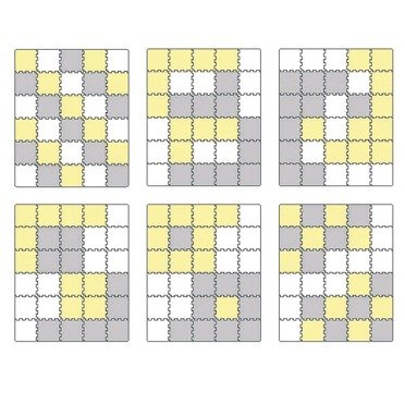 Kinderkraft | Luno | Piankowa Mata Puzzle | 150 x 180 cm | Yellow
