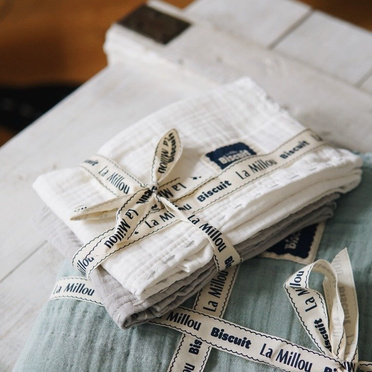 La Millou | 2Pack Pieluszka 100% Cotton Muślin | Honey & Off White 