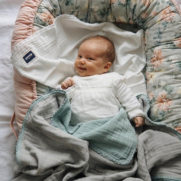 La Millou | 2Pack Pieluszka 100% Cotton Muślin | Papaya & Off White 