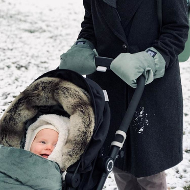 La Millou | Aspen | Winterproof Muff | Mufka Rękawice | Heron In A Cream Lotus | Smoke Mint 