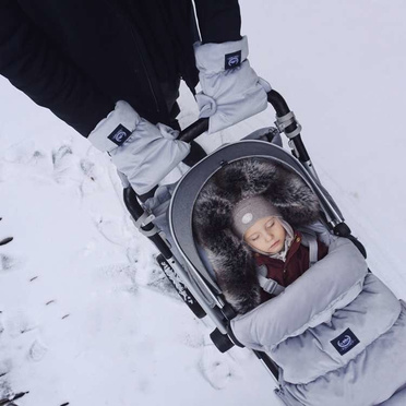 La Millou | Aspen | Winterproof Muff | Mufka Rękawice | Heron In A Cream Lotus | Smoke Mint 