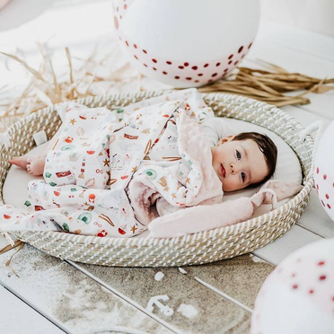 La Millou® Velvet kocyk średniaka light | boho palms light + french lavender