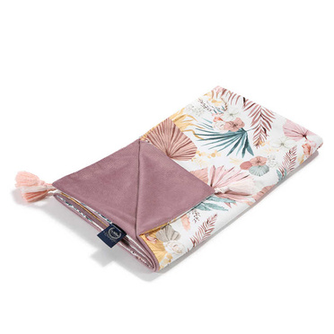 La Millou® Velvet kocyk średniaka light | boho palms light + french lavender