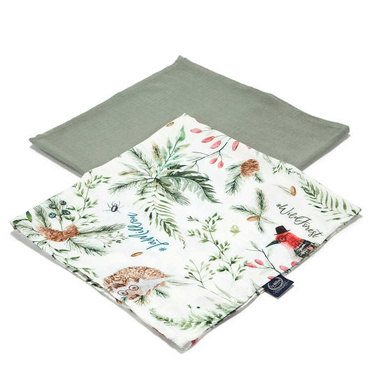 La millou | 2pack pieluszka 100% bamboo muślin | forest & khaki