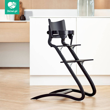 Leander Classic™ High Chair zestaw 2w1, krzesełko + pałąk | Black