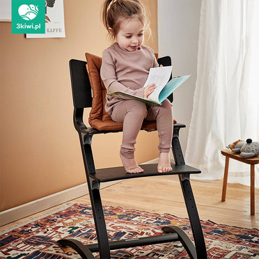 Leander Classic™ High Chair zestaw 2w1, krzesełko + pałąk | Black