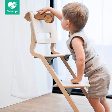 Leander Classic™ High Chair zestaw 3w1, krzesełko + pałąk + tacka | Whitewash