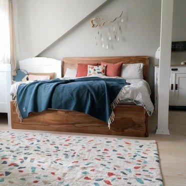 Lorena Canals® ręcznie tkany dywan ze 100% bawełny 140 x 200 cm | Terrazzo Marble
