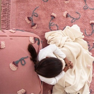 Lorena Canals® ręcznie tkany dywan ze 100% bawełny 140 x 210 cm | Garden Ash Rose