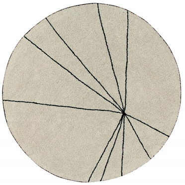 Lorena Canals® ręcznie tkany dywan ze 100% bawełny Ø160 cm | Trace Beige