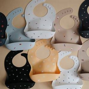 Mushie | Śliniak Silikonowy | Safari Light Grey