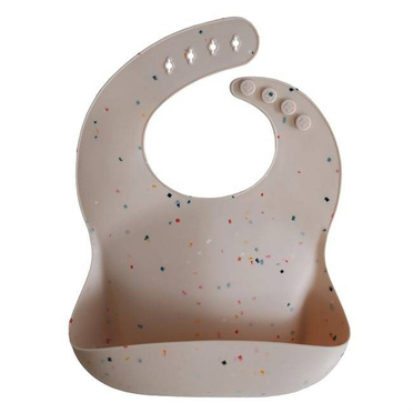 Mushie | Śliniak Silikonowy | Vanilla Confetti