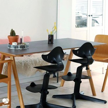 Nomi by Evomove® krzesełko ergonomiczne | Black + Blackstained Oak