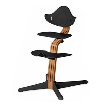 Nomi by Evomove® krzesełko ergonomiczne | Black + Oiled Oak