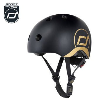 Scoot and Ride | Kask XXS-S | 1-5 Lat | Black + Gold Limited Edition