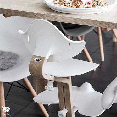 Stokke® Nomi® krzesełko ergonomiczne | Walnut + White