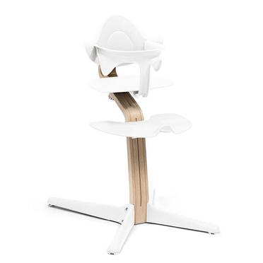 Stokke® Nomi® zestaw 2w1, krzesełko do karmienia + baby set | Natural White Oak + White