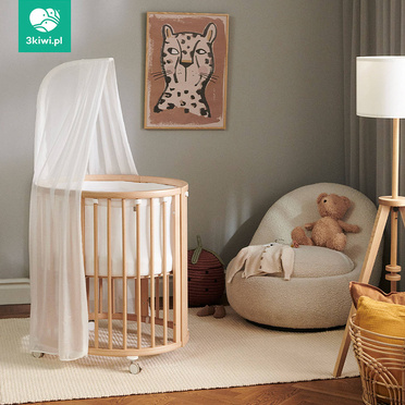 Stokke® Sleepi™ Mini V3 Set, zestaw owalne łóżeczko + stojący przewijak | Natural