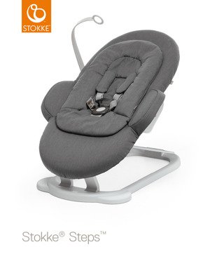 Stokke® Steps™ Bouncer leżaczek niemowlęcy z funkcją naturalnego bujania | Deep Grey