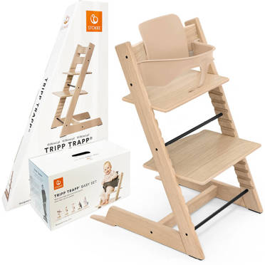 Stokke® Tripp Trapp® 50th Anniversary Limited Edition zestaw 3w1, krzesełko do karmienia + baby set + tacka | Ash Natural (jesion)
