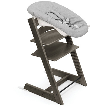 Stokke® Tripp Trapp® krzesełko + leżaczek niemowlęcy Newborn Set | Hazy Grey