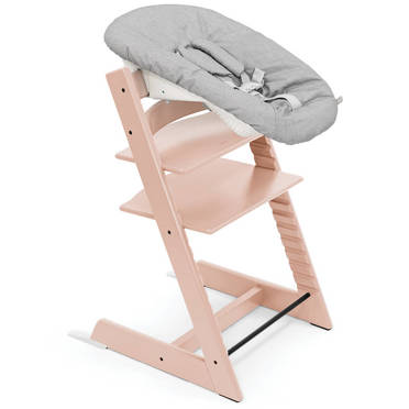 Stokke® Tripp Trapp® krzesełko + leżaczek niemowlęcy Newborn Set | Serene Pink