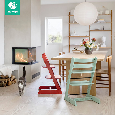 Stokke® Tripp Trapp® krzesełko + leżaczek niemowlęcy Newborn Set | Soft Mint
