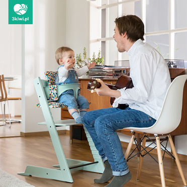Stokke® Tripp Trapp® krzesełko + leżaczek niemowlęcy Newborn Set | Soft Mint