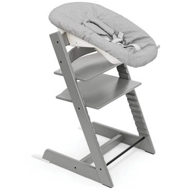 Stokke® Tripp Trapp® krzesełko + leżaczek niemowlęcy Newborn Set | Storm Grey