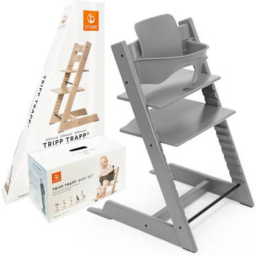 Stokke® Tripp Trapp® zestaw 2w1, krzesełko + baby set | Storm Grey