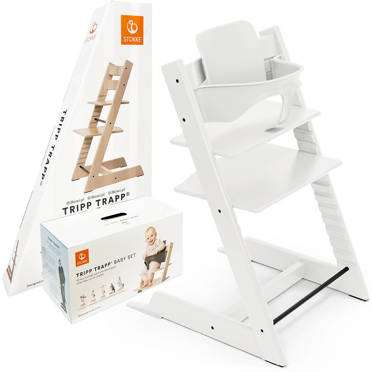 Stokke® Tripp Trapp® zestaw 2w1, krzesełko + baby set | White