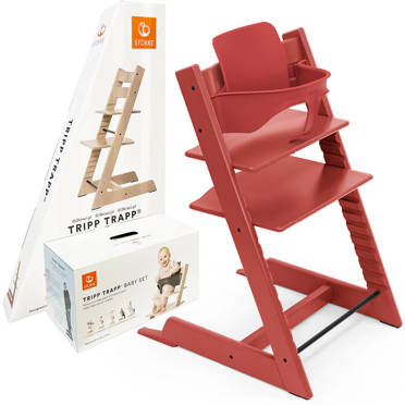Stokke® Tripp Trapp® zestaw 2w1, krzesełko do karmienia + baby set | Warm Red