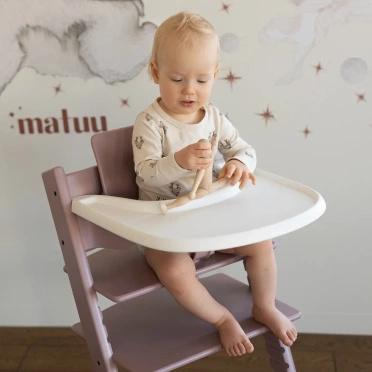 Stokke® Tripp Trapp® zestaw 3w1, krzesełko do karmienia + baby set + tacka | Hazy Grey