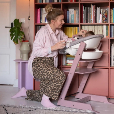 Stokke® Tripp Trapp® zestaw 3w1, krzesełko do karmienia + baby set + tacka | Hazy Grey