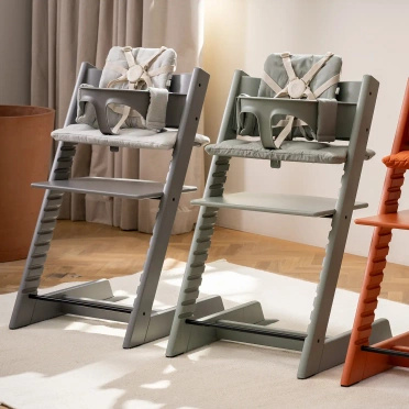 Stokke® Tripp Trapp® zestaw 3w1, krzesełko do karmienia + baby set + tacka | Storm Grey