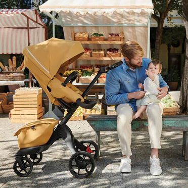 Stokke® Xplory® X wózek głęboko-spacerowy, zestaw 2w1 | Golden Yellow