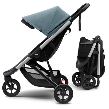 Thule | Spring | Lekki Wózek Spacerowy | Aluminium + Teal Melange