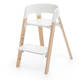 Stokke® Steps™ luksusowe krzesełko ergonomiczne | White + Natural